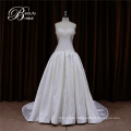 Floral Shouldr Mikado Fabric Wedding Dress